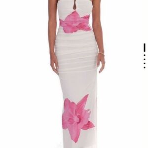 Lucy in the Sky Store Embellished Floral Maxi Dress NWT